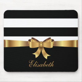 Mousepad ARCO de Ouro Dourado, Black Bold Stripes