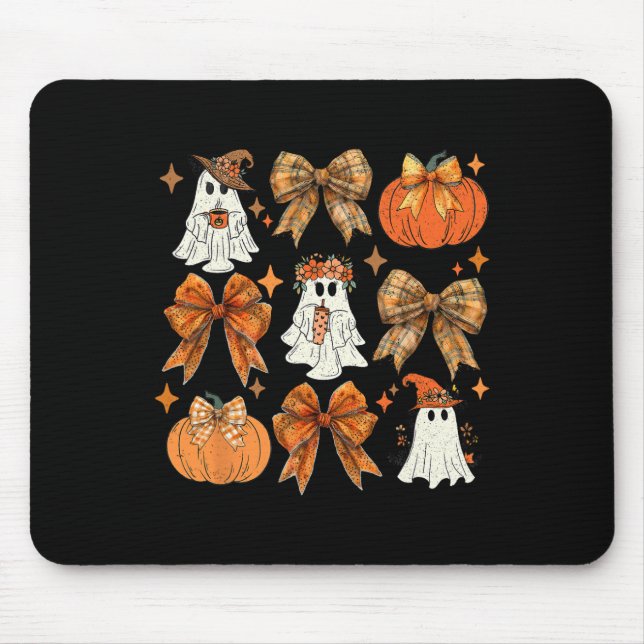 Mousepad Arco de Pumpkin Cugado do Dia de as Bruxas engraça (Frente)