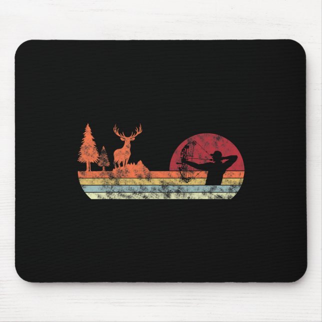 Mousepad Arco Deer Hunting Vintage Retro Archery (Frente)