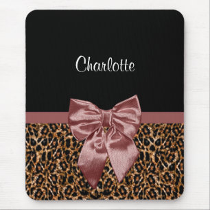 Mousepad Arco e nome elegantes de Brown do impressão à mo