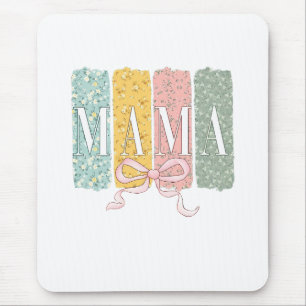 Mousepad Arco engraçado Coquette Mama Flores Dia da Mãe
