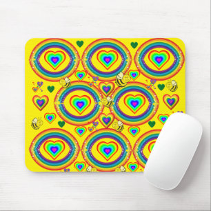 Mousepad Arco-Íris Bumblebee Amarelo Mouse Pad! Pad do mous