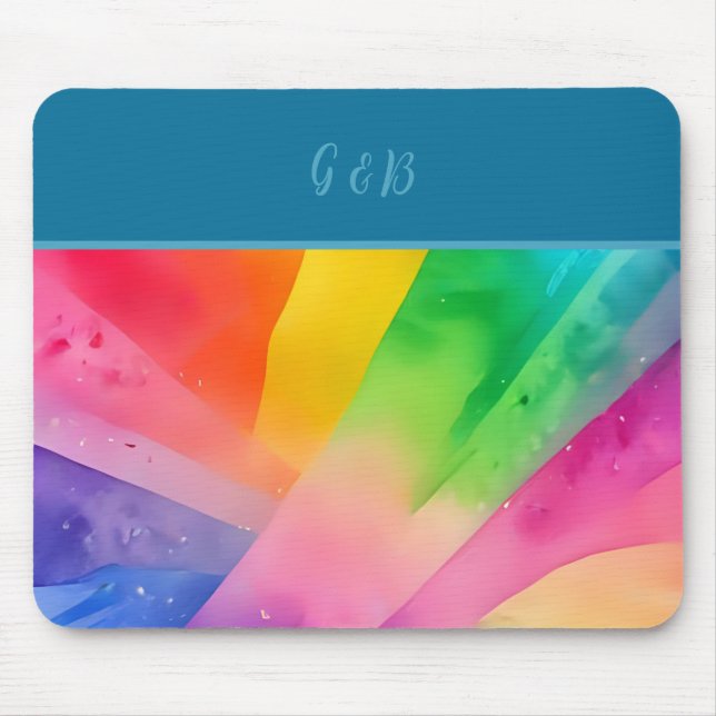 Mousepad arco-íris colorido lgbtq (Frente)