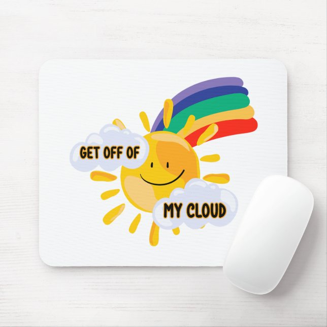 Mousepad Arco-Íris Colorido Sai da Minha Nuvem (Com mouse)