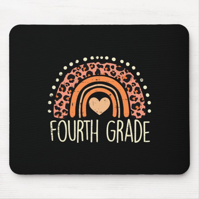Mousepad Arco-íris da 4ª série Primeiro dia de aula profess (Frente)