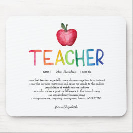 Mousepad Arco-íris de Aquarela Moderna Obrigada Professora 