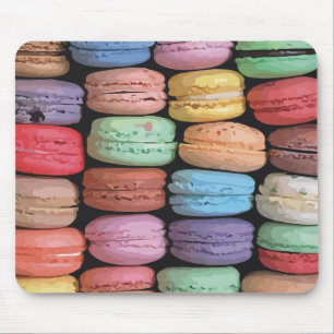 Mousepad Arco-íris de biscoitos empilhados de Macaron do