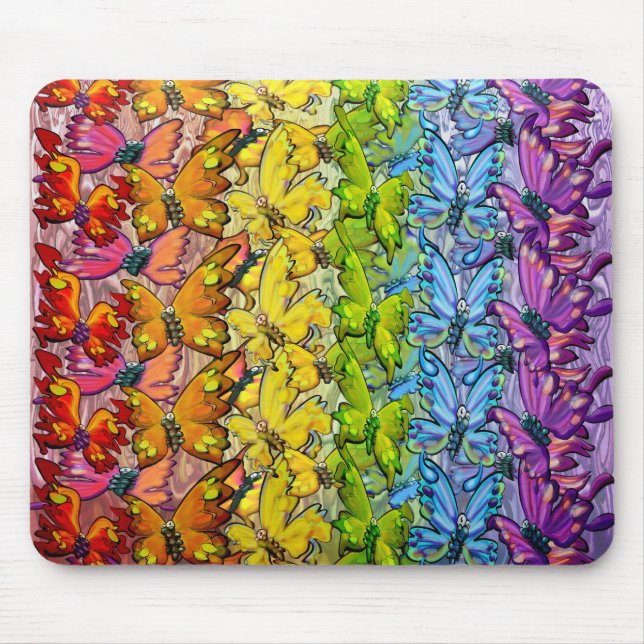 Mousepad Arco-íris de Borboletas (Frente)