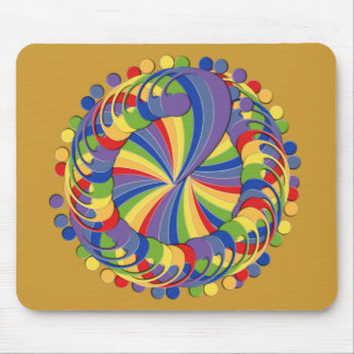 Mousepad Arco-íris do Pinwheel do Clef baixo