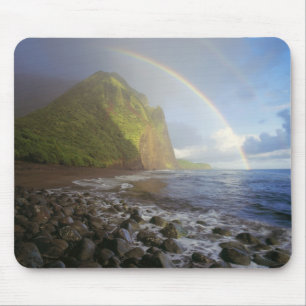Mousepad Arco-íris duplo sobre as falésias do Norte