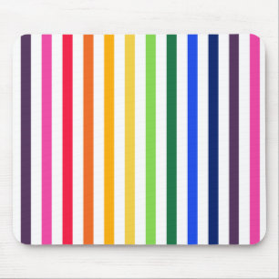 Mousepad Arco-íris e listras brancas