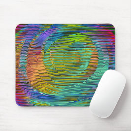 Mousepad Arco-Íris Espiral com alivios e listras confusas