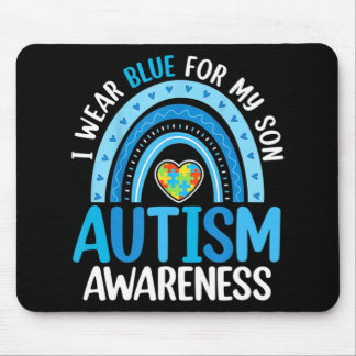 Mousepad Arco-Íris Eu Visto Azul Para O Meu Filho Consciênc