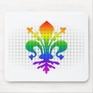 Mousepad Arco-íris Fleur-de-lis