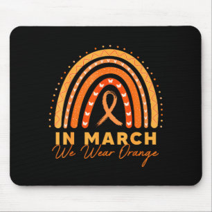 Mousepad Arco-íris Nós Usamos Laranja Conscientização da Es