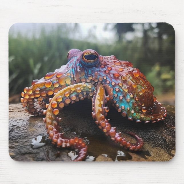 Mousepad Arco-íris Octopus (Frente)