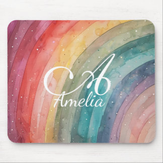 Mousepad Arco-Íris Personalizado por Aquarela Moderna