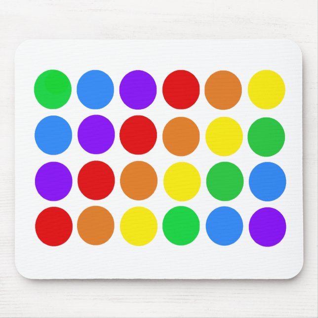Mousepad Arco-íris pontilhado (Frente)