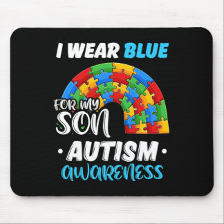 Mousepad Arco-Íris Quebra-cabeça Autismo Eu Visto Azul Para
