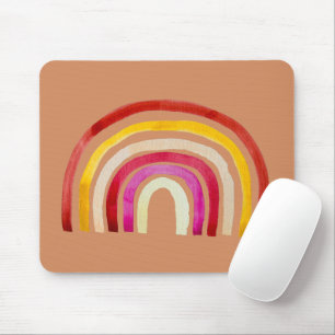 Mousepad Arco-íris retrô fofo aquarela