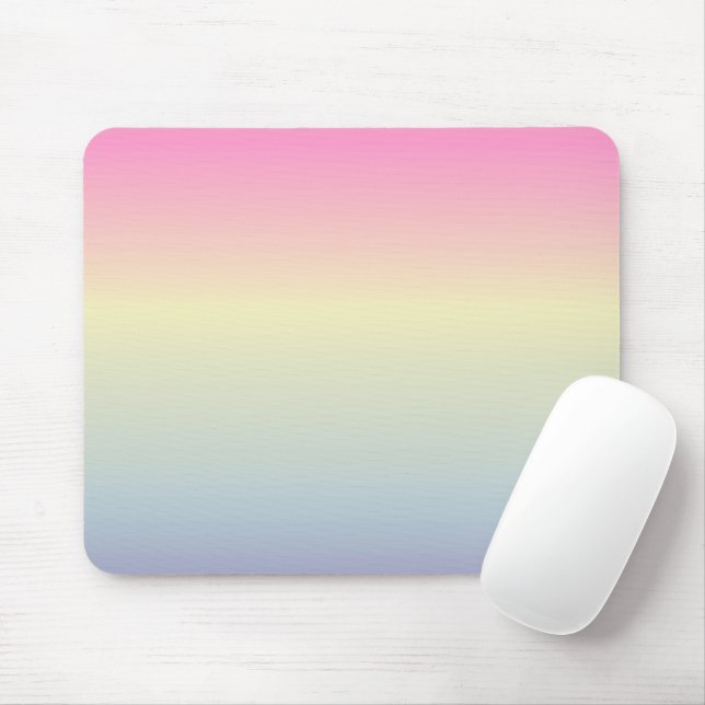 Mousepad arco-íris rosado-púrpura-rosado unicórnio córneo (Com mouse)