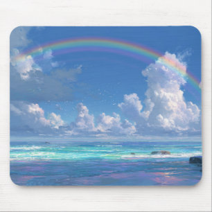 Mousepad Arco-íris sobre o oceano