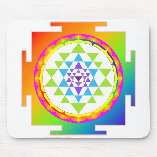 Mousepad Arco-íris Sri Yantra (Frente)