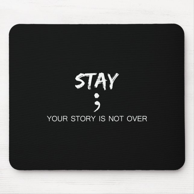 Mousepad Arco-íris Sua história ainda não terminou Fique Pr (Frente)