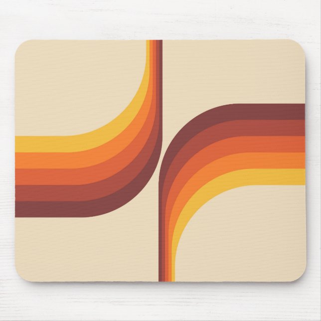 Mousepad Arcos coloridos no estilo retrô (Frente)