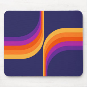 Mousepad Arcos coloridos no estilo retrô