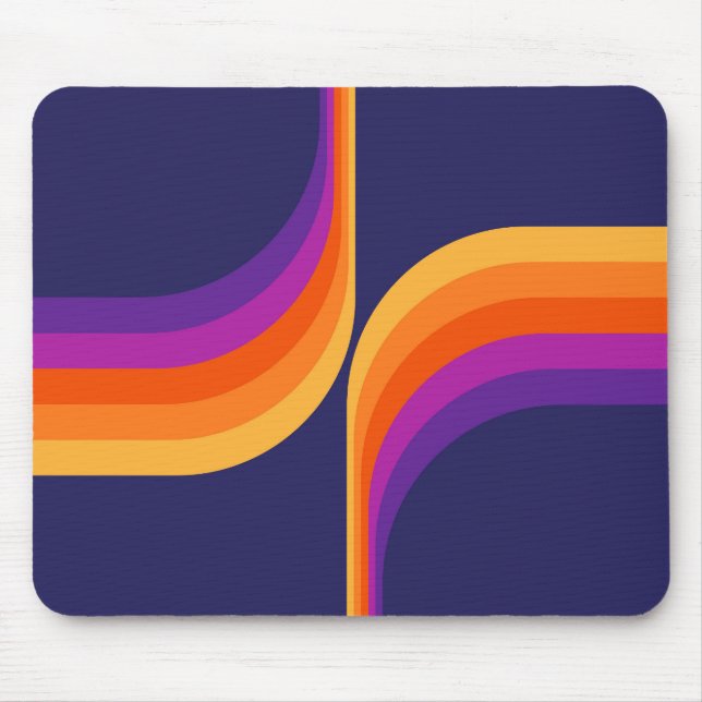 Mousepad Arcos coloridos no estilo retrô (Frente)