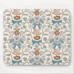 Mousepad Arcos Russos Azuis e Blossomas<br><div class="desc">Mousepad boho e rústico com ilustração desenhada à mão de arcos e flores em azul.</div>