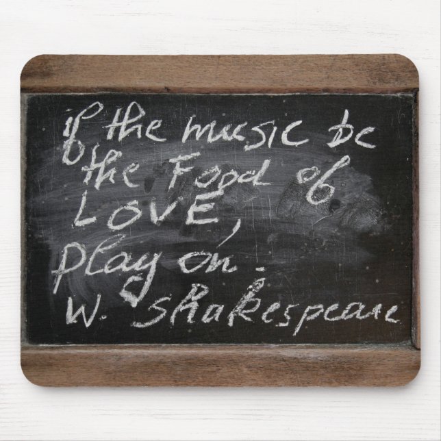 Mousepad Ardoise - citação de W. Shakespeare - (Frente)