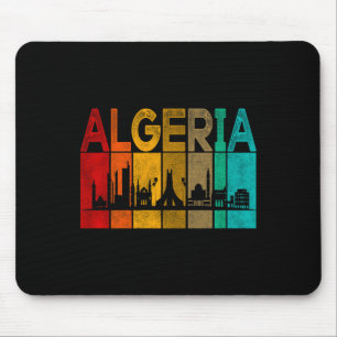 Mousepad Argélia Vintage Eu Amo Mapa da Argélia Futebol Arg