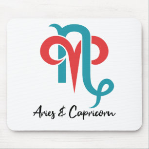 Mousepad Aries e Casais de Capricórnio Astrologia Zodiaca