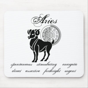 Mousepad Aries personalizáveis traça o estilo grego Zodiac