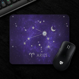 Mousepad Áries roxas Astrologia Cósmica Horoscópio