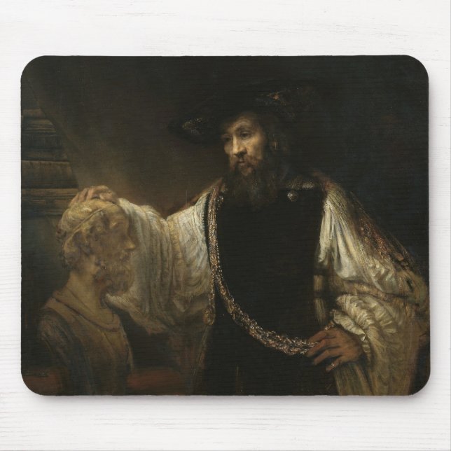Mousepad Aristotle (384-322 BC) com um busto do local (Frente)