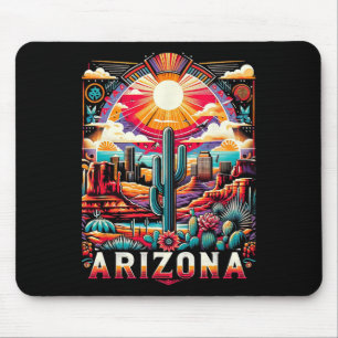 Mousepad Arizona Estado Camisa Az Desert Cactus Retro
