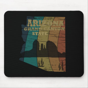 Mousepad Arizona Sedona mapa do Grand Canyon — retro paisag