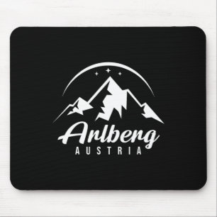 Mousepad Arlberg Áustria Ski Resort Skibome Snowboard Sou