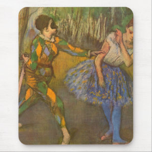 Mousepad Arlequim e Colombina de Edgar Degas Arte Antigo