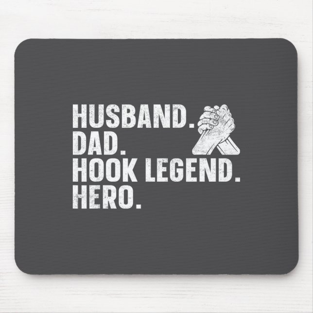Mousepad Arm Wrestling Arm Wrestler Husband. Dad. Hook Lege (Frente)