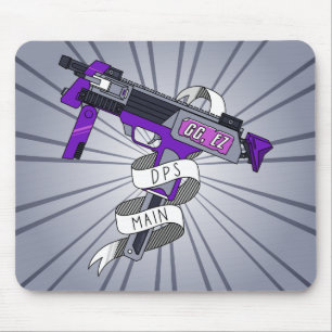 Mousepad Arma da Máquina de Cartoon Púrpura do Jogador Prin