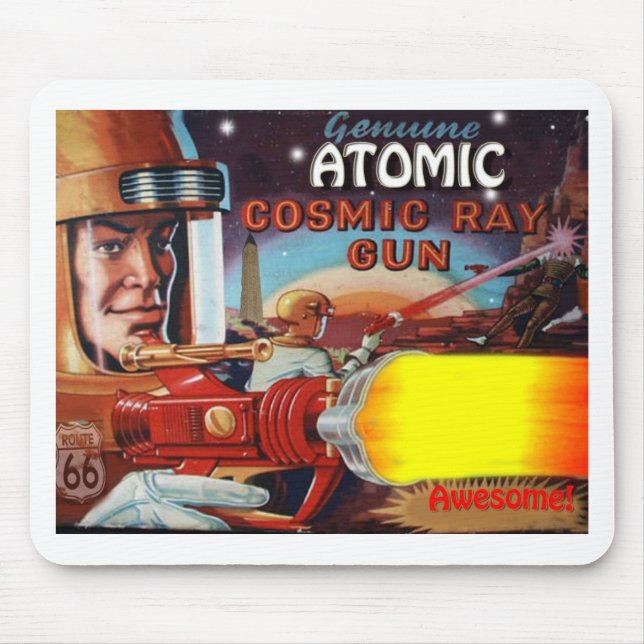 Mousepad arma de raio atômica do homem do espaço (Frente)