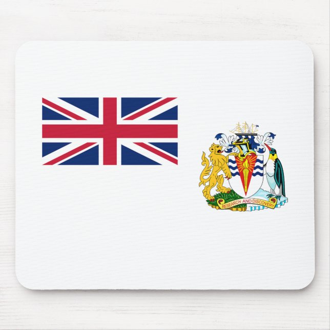 Mousepad Armário da Bandeira do Território Antártico Britân (Frente)