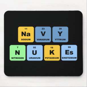 Mousepad Armas nucleares elementares do marinho