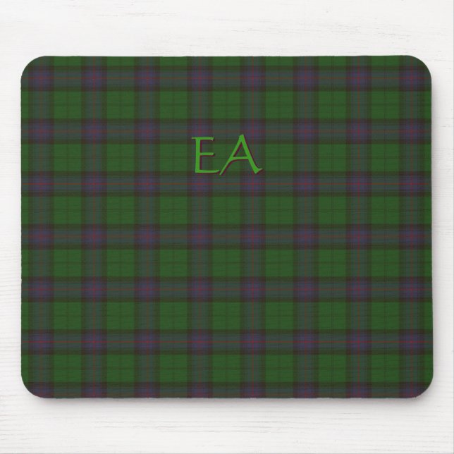 Mousepad Armstrong Oficial Clan Tartan com as suas iniciais (Frente)