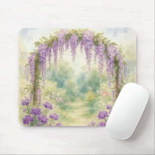 Mousepad Arqueiro de Wisteria em Jardim de Verão