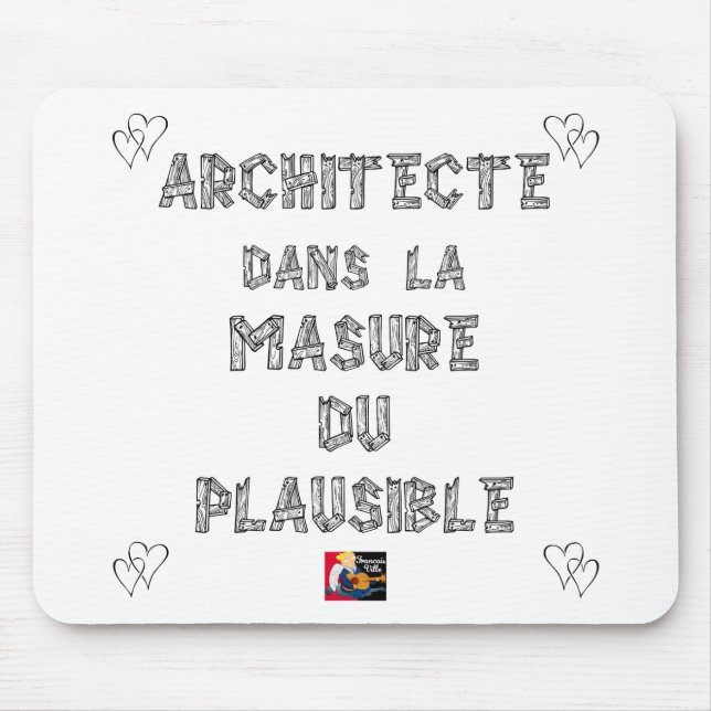 Mousepad ARQUITECTO, no MASURE do PLAUSÍVEL (Frente)